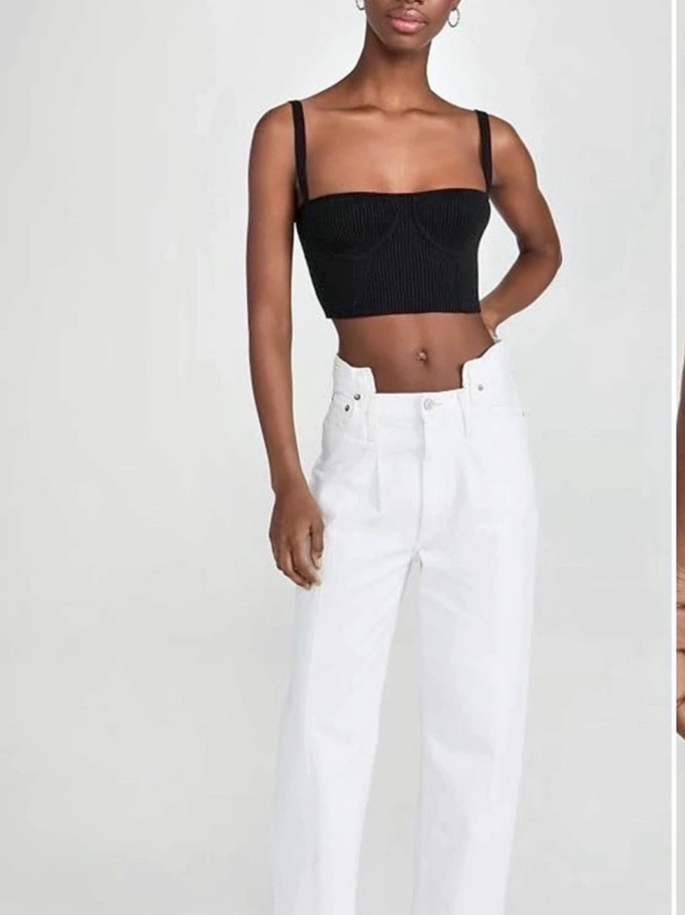 AGOLDE Pieced Angled high waisted
Straight Leg Jeans in White Waist 27 excellen
